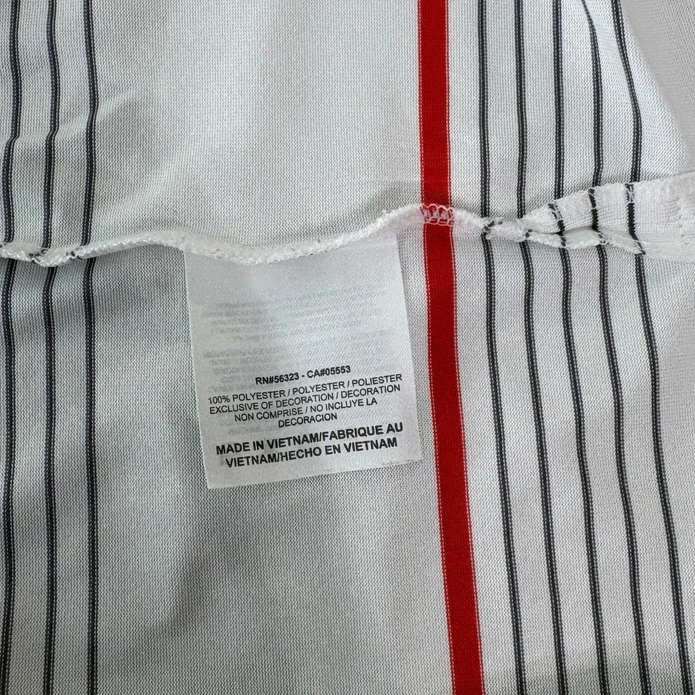Nike Golf Polo Shirt Mens Size XL White Striped Dri Fit Short Sleeve Performance